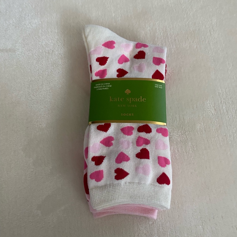 Kate Spade Heart Pattern Socks